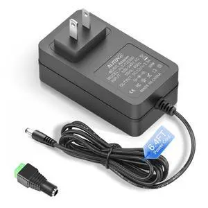 12V DC Power Supply 2.5A AC Adapter 100-240V to 12 Volt Transformer 2.5Amp 2A 6.4FT 12V Power Supply Cord 5.5 x 2.5mm with Wiring Terminal for LED Light CCTV Security Camera PC Monitor Router 12V DC Power Supply 2.5A AC Adapter 100-240V to 12 Volt Transformer 2.5Amp 2A 6.4FT 12V Power Supply Cord 5.5 x 2.5mm with Wiring Terminal for LED Light CCTV Security Camera PC Monitor Router