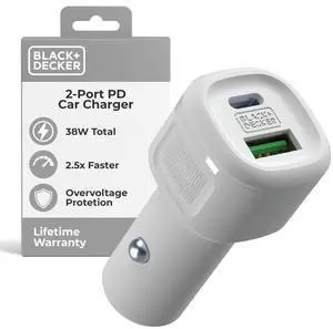 USB C Car Charger, Compact 38W 2-Port, LED Indicator Type C Charger with Power Delivery/Quick Charge, Compatible with iPhone 17 16 15 14 13 Series, Pixel 3 2 XL, iPad Pro, More USB C Car Charger, Compact 38W 2-Port, LED Indicator Type C Charger with Power Delivery/Quick Charge, Compatible with iPhone 17 16 15 14 13 Series, Pixel 3 2 XL, iPad Pro, More