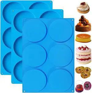 Round Silicone Mold for Baking, 4inch Large Breakfast Sandwiches Mold Silicone for Whoopie Pie, Non-Stick Hamburger Buns Muffin Top Pan Molds for Egg Pan, Resin Coaster Round Silicone Mold for Baking, 4inch Large Breakfast Sandwiches Mold Silicone for Whoopie Pie, Non-Stick Hamburger Buns Muffin Top Pan Molds for Egg Pan, Resin Coaster