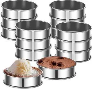12packs Crumpet Rings 4 Inch English Muffin Rings Stainless Steel Double Rolled Nonstick Metal Round Tart Ring Molds for Cookie Cooking Baking 12packs Crumpet Rings 4 Inch English Muffin Rings Stainless Steel Double Rolled Nonstick Metal Round Tart Ring Molds for Cookie Cooking Baking