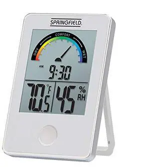 Wireless Digital Indoor Comfort Level Thermometer, Humidity and Temperature Monitor, White Wireless Digital Indoor Comfort Level Thermometer, Humidity and Temperature Monitor, White