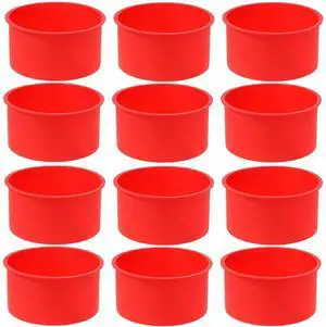 12pcs Silicone Cake Mold Baking Round Cake Molds 4 Inch Non-Stick Baking Pan Kitchen Silicone Cake Molds for Baking(Red, 4inch) 12pcs Silicone Cake Mold Baking Round Cake Molds 4 Inch Non-Stick Baking Pan Kitchen Silicone Cake Molds for Baking(Red, 4inch)
