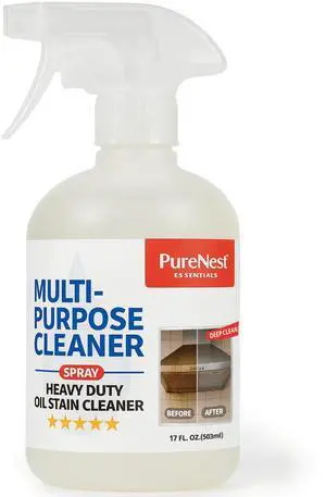 PureNest Heavy Duty Oil Stain Multi-Purpose Cleaner All-Purpose Kitchen & Bathroom Degreaser, Removes Grease, Grime, and Stains from Tiles, Stovetops, Range Hoods, Sinks, Appliances 17 fl oz PureNest Heavy Duty Oil Stain Multi-Purpose Cleaner All-Purpose Kitchen & Bathroom Degreaser, Removes Grease, Grime, and Stains from Tiles, Stovetops, Range Hoods, Sinks, Appliances 17 fl oz