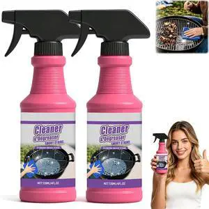 2Pcs Fast-Acting Heavy-Duty Grill Degreaser Spray, New 120 ML BBQ Heavy Duty Degreaser Grill Cleaner Spray, Powerful No-Scrub Oven & Kitchen Cleaner for Grills, Stovetops & Pans 2Pcs Fast-Acting Heavy-Duty Grill Degreaser Spray, New 120 ML BBQ Heavy Duty Degreaser Grill Cleaner Spray, Powerful No-Scrub Oven & Kitchen Cleaner for Grills, Stovetops & Pans