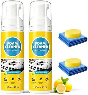 4-in-1 Foam Cleaner All Purpose,Multi-Enzyme Foam Spray Cleaner,Multipurpose Foam Cleaner,Deep Cleaning Foam Spray,All-Purpose Deep Cleaning Spray for Car Interior Kitchen Bathroom Sofa (2Pcs) 4-in-1 Foam Cleaner All Purpose,Multi-Enzyme Foam Spray Cleaner,Multipurpose Foam Cleaner,Deep Cleaning Foam Spray,All-Purpose Deep Cleaning Spray for Car Interior Kitchen Bathroom Sofa (2Pcs)