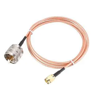 SMA Male to UHF PL-259 Male RG316 RF Coaxial Coax Cable 3 Ft SMA Male to UHF PL-259 Male RG316 RF Coaxial Coax Cable 3 Ft