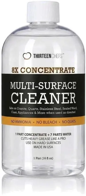 8X Multi-Surface Cleaner Concentrate - Makes 1 Gallon of Cleaner for Kitchen and Bath - Safe for Granite and Quartz Countertops - 16oz (No Sprayer Included) 8X Multi-Surface Cleaner Concentrate - Makes 1 Gallon of Cleaner for Kitchen and Bath - Safe for Granite and Quartz Countertops - 16oz (No Sprayer Included)