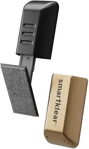 SmartKlear Smart Phone Screen Cleaner - for iPhones, Androids, and More - Cleaner with Carbon Microfiber Tech - Black Rubber and Electroplated Gold - 1 Count SmartKlear Smart Phone Screen Cleaner - for iPhones, Androids, and More - Cleaner with Carbon Microfiber Tech - Black Rubber and Electroplated Gold - 1 Count