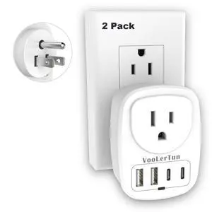 Outlet with USB Ports Cruise Approved Power Strip Wall Outlet Extender Splitter, USB Outlet Plug 2 Pack for Dorm School Office Home Cruise Essentials Outlet with USB Ports Cruise Approved Power Strip Wall Outlet Extender Splitter, USB Outlet Plug 2 Pack for Dorm School Office Home Cruise Essentials