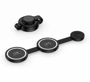 18W Fast Wireless Charger Pad 3 in 1 Foldable Travel Wireless Charging Station Kick Stand for Samsung Galaxy S26 Ultra S26 S25 FE S25 S24 S23/Z Flip Fold 7 6, Galaxy Watch 8 Classic/7/6/5/Galaxy Buds4 18W Fast Wireless Charger Pad 3 in 1 Foldable Travel Wireless Charging Station Kick Stand for Samsung Galaxy S26 Ultra S26 S25 FE S25 S24 S23/Z Flip Fold 7 6, Galaxy Watch 8 Classic/7/6/5/Galaxy Buds4