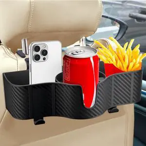 3-in-1 Car Headrest Organizer with 3.7" Cup Holder & Hooks-1PC 3-in-1 Car Headrest Organizer with 3.7" Cup Holder & Hooks-1PC