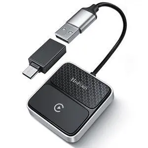 Wireless CarPlay Adapter for iPhone,Turns Factory Wired CarPlay to Wireless for Apple Car Play with USB Or USB-C | CarPlay Adapter Plug & Play Connect WiFi & Bluetooth for iPhone 6+ / iOS 10 + Wireless CarPlay Adapter for iPhone,Turns Factory Wired CarPlay to Wireless for Apple Car Play with USB Or USB-C | CarPlay Adapter Plug & Play Connect WiFi & Bluetooth for iPhone 6+ / iOS 10 +