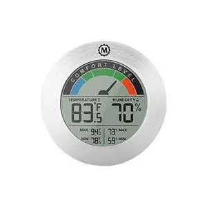 Hygrometer Indoor Thermometer, Digital Temperature & Humidity Monitor with Comfort Indicator, High & Low Temperature and Humidity Records, Easy-to-Read LCD Display - White Hygrometer Indoor Thermometer, Digital Temperature & Humidity Monitor with Comfort Indicator, High & Low Temperature and Humidity Records, Easy-to-Read LCD Display - White