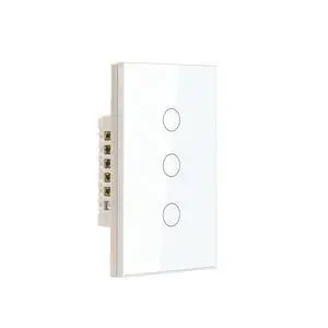 Smart Light Switch Need Neutral Wire,Single Gang,White 3 Button Smart Light Switch Need Neutral Wire,Single Gang,White 3 Button