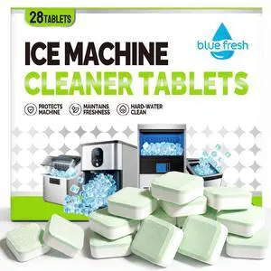 Ice Machine Cleaner Tablets for Hard Water - 28 Pack Nickel Safe Scale Removal for Countertop Portable Commercial Nugget Ice Makers, Compatible with Opal, GE Profile, Frigidaire Ice Machine Cleaner Tablets for Hard Water - 28 Pack Nickel Safe Scale Removal for Countertop Portable Commercial Nugget Ice Makers, Compatible with Opal, GE Profile, Frigidaire