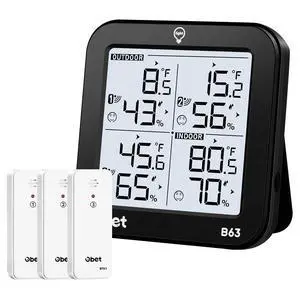 Weather Station Wireless Indoor Outdoor Thermometer Wireless, Digital Temperature and Humidity Monitor with 3 Sensors, Adjustable Backlight, USB Port (500 Feet) Weather Station Wireless Indoor Outdoor Thermometer Wireless, Digital Temperature and Humidity Monitor with 3 Sensors, Adjustable Backlight, USB Port (500 Feet)