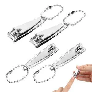 4 Pcs Nail Clipper, 2'' Mini Nail Clippers Travel Fingernail Clippers with Keychain and File Stainless Steel Nails Cutters Straight Edge Toenail Clippers for Men Women 4 Pcs Nail Clipper, 2'' Mini Nail Clippers Travel Fingernail Clippers with Keychain and File Stainless Steel Nails Cutters Straight Edge Toenail Clippers for Men Women