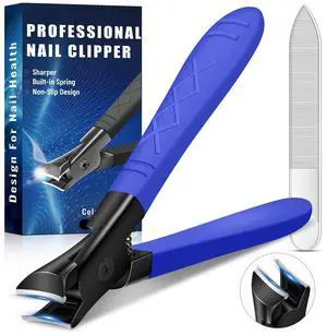 Nail Clippers for Thick Nails, Professional Nail Clippers, Senior Toenail Clippers Cutter, Nail Clipper for Men Women, Stainless Steel Fingernail Clipper, Wide Jaw Nail Clipper with Nail File Nail Clippers for Thick Nails, Professional Nail Clippers, Senior Toenail Clippers Cutter, Nail Clipper for Men Women, Stainless Steel Fingernail Clipper, Wide Jaw Nail Clipper with Nail File