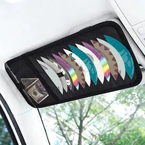 Black CD Holder for Car,Car CD Holder,Visor CD Holder,Large Capacity for 12 DVD Storage Pockets 1 Mesh Pocket 1 Pen Slot 1 Back Inner Pocket and Elastic Strap (Black) Black CD Holder for Car,Car CD Holder,Visor CD Holder,Large Capacity for 12 DVD Storage Pockets 1 Mesh Pocket 1 Pen Slot 1 Back Inner Pocket and Elastic Strap (Black)