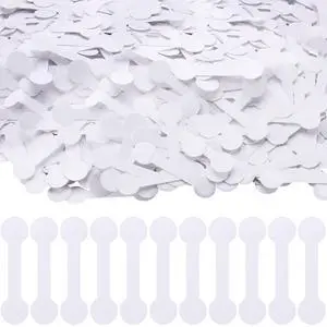 1000 Pieces Barbell Jewelry Tags for Necklace Earring Price Identify, White Round Identification Labels, Self Adhesive for Bracelet, Ring, Clothing Display 1000 Pieces Barbell Jewelry Tags for Necklace Earring Price Identify, White Round Identification Labels, Self Adhesive for Bracelet, Ring, Clothing Display