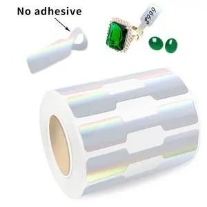 500 Pcs Jewelry Tags Roll for Necklace Earring Price Identify,Self Adhesive Silver Laser Blank Dumbbell Jewelry Stickers Labels for Bracelet, Ring, Clothing Display Holographic Laser 500 Pcs Jewelry Tags Roll for Necklace Earring Price Identify,Self Adhesive Silver Laser Blank Dumbbell Jewelry Stickers Labels for Bracelet, Ring, Clothing Display Holographic Laser