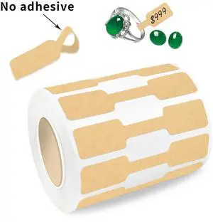 550 Pcs Jewelry Tags Roll for Necklace Earring Price Identify,Self Adhesive Kraft Blank Dumbbell Jewelry Stickers Labels for Bracelet, Ring, Clothing Display Kraft 550 Pcs Jewelry Tags Roll for Necklace Earring Price Identify,Self Adhesive Kraft Blank Dumbbell Jewelry Stickers Labels for Bracelet, Ring, Clothing Display Kraft