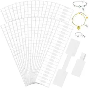 1000 pcs Jewelry Tags, Self Adhesive Jewelry Price Tags Stickers, White Blank Rectangle Ring Tag Label for Necklace Earring Bracelet Pricing Identify 1000 pcs Jewelry Tags, Self Adhesive Jewelry Price Tags Stickers, White Blank Rectangle Ring Tag Label for Necklace Earring Bracelet Pricing Identify