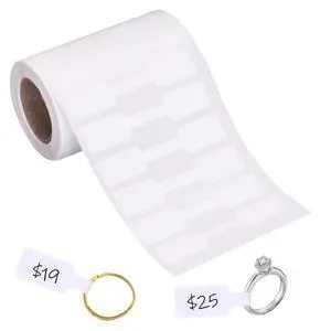Jewelry Tags, 500Pcs Price Stickers, White Blank Self Adhesive Tag Jewelry Tags, 500Pcs Price Stickers, White Blank Self Adhesive Tag