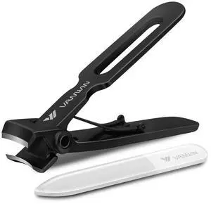 Nail Clippers for Thick Nails, 16mm Wide Jaw Opening Oversized Toenail Clippers Cutter with Sharp Curved Blade and Nail File, Heavy Duty Stainless Steel Fingernail Clippers for Seniors Elderly Nail Clippers for Thick Nails, 16mm Wide Jaw Opening Oversized Toenail Clippers Cutter with Sharp Curved Blade and Nail File, Heavy Duty Stainless Steel Fingernail Clippers for Seniors Elderly