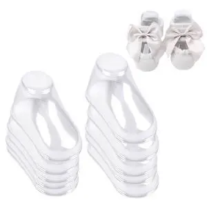20 Pair Baby Shoe Display Stand Clear Plastic Bootie Shaper Holder for Store Showcase and Home Use (9cm) 20 Pair Baby Shoe Display Stand Clear Plastic Bootie Shaper Holder for Store Showcase and Home Use (9cm)