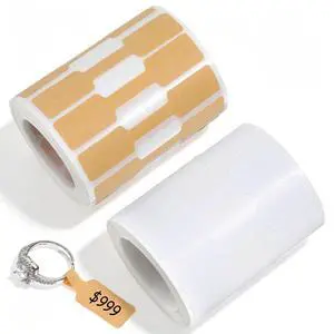 1000 PCS Jewelry Tags for Pricing, 2 Rolls Blank Jewelry Tags for Pricing 1000 PCS Jewelry Tags for Pricing, 2 Rolls Blank Jewelry Tags for Pricing