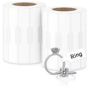 1000 Pcs Self-Adhesive Jewelry Tags for Necklace Earring Bracelet Ring Price Identify, White Dumbbell Blank Stickers for Selling & Display (500 Labels/Roll, Total 2 Rolls) 1000 Pcs Self-Adhesive Jewelry Tags for Necklace Earring Bracelet Ring Price Identify, White Dumbbell Blank Stickers for Selling & Display (500 Labels/Roll, Total 2 Rolls)