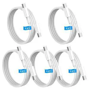 USB C to USB C Cable, 60W Fast Charging, 5-Pack,3.3ft x 5 USB C to USB C Cable, 60W Fast Charging, 5-Pack,3.3ft x 5