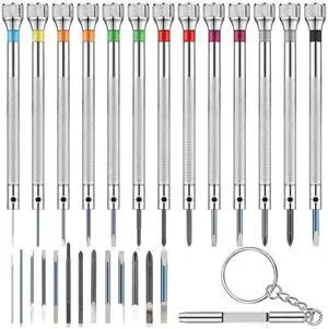 13PCS Precision Screwdriver Set, Mini Watch Screwdriver Repair Tool Kit 0.6-2mm with 13 Replacement Blades, Jeweler Screwdrivers for Watches, Glasses, Jewelry and Electronics 13PCS Precision Screwdriver Set, Mini Watch Screwdriver Repair Tool Kit 0.6-2mm with 13 Replacement Blades, Jeweler Screwdrivers for Watches, Glasses, Jewelry and Electronics
