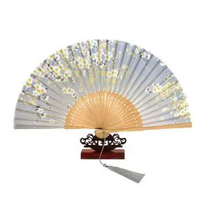 Bamboo Hand Fan Foldable 8.3 Inch, Portable Folding Fan with Pouch for Church Wedding Makeup, Small Decorative Cooling Fan for Women (Gray) Bamboo Hand Fan Foldable 8.3 Inch, Portable Folding Fan with Pouch for Church Wedding Makeup, Small Decorative Cooling Fan for Women (Gray)