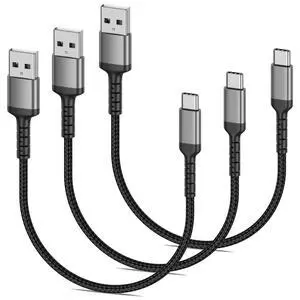 1.5ft USB C Cable, Braided USB 2.0 Type A to Type C Charging Cord, 18 Inches, Compatible with iPhone 15 Pro/Max, Samsung Galaxy S23 Ultra, Google Pixel, Short USB C Cable for Car 1.5ft USB C Cable, Braided USB 2.0 Type A to Type C Charging Cord, 18 Inches, Compatible with iPhone 15 Pro/Max, Samsung Galaxy S23 Ultra, Google Pixel, Short USB C Cable for Car