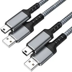 Mini USB Cable (3.3ft+6ft 2 Pack) USB 2.0 to Mini B Male Charger Cord Durable USB Mini to USB Charging Cable Compatible with PS3 Controller, MP3 Player, Camera, Dash Cam, Garmin GPS, Hero 3+ Mini USB Cable (3.3ft+6ft 2 Pack) USB 2.0 to Mini B Male Charger Cord Durable USB Mini to USB Charging Cable Compatible with PS3 Controller, MP3 Player, Camera, Dash Cam, Garmin GPS, Hero 3+