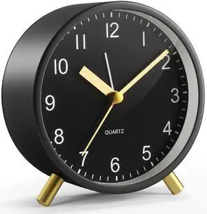 Back to School Silent Analog Quartz Alarm Clock for Kids Bedroom,Night Light, Battery Operated, Fashionable Round Metal Back to School Silent Analog Quartz Alarm Clock for Kids Bedroom,Night Light, Battery Operated, Fashionable Round Metal