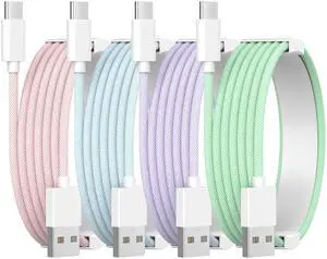 USB Type-C to A Cable 4pack 3ft Braided Fast Charging Quick Charger Cord USB Type-C to A Cable 4pack 3ft Braided Fast Charging Quick Charger Cord