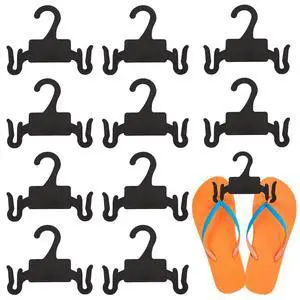 10Pcs Plastic Sandal Hangers, 4.4x3.7Inch Black Slipper Holder, Shoe Rack for Flip Flops, Small Shoe Hooks Hanging Rack, Shoe Clothes Scarf Holders, Retail Beach Shop Display Home Storage 10Pcs Plastic Sandal Hangers, 4.4x3.7Inch Black Slipper Holder, Shoe Rack for Flip Flops, Small Shoe Hooks Hanging Rack, Shoe Clothes Scarf Holders, Retail Beach Shop Display Home Storage