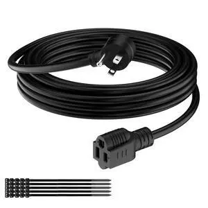 Cord 6 FT, 3 Prong Extension Power Cord, 45 Degree Plug Design, 16/3 Gauge Flexible Cold, 13A 1625W 16AWG, Save Space 3 Prong Electric Cord, ETL, Black Cable with 25 Cable Ties Cord 6 FT, 3 Prong Extension Power Cord, 45 Degree Plug Design, 16/3 Gauge Flexible Cold, 13A 1625W 16AWG, Save Space 3 Prong Electric Cord, ETL, Black Cable with 25 Cable Ties