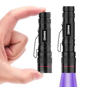 2 Pack UV Flashlight, 395nm Mini Black Light, Zoomable Small Torch Light, Portable Urine Detector for Dog/Cat/Pet Urine, Dry Stains, Bed Bugs, Scorpion 2 Pack UV Flashlight, 395nm Mini Black Light, Zoomable Small Torch Light, Portable Urine Detector for Dog/Cat/Pet Urine, Dry Stains, Bed Bugs, Scorpion