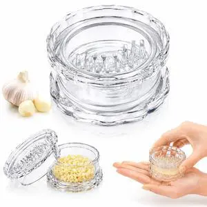 Clear Manual Garlic Twister and Ginger Mincer Tool,Multi Functional Garlic Mincer Grinder,Practical Kitchen Gadget for Mincing Garlic,Ginger,Onion,Nuts & Seasoning Herbs Clear Manual Garlic Twister and Ginger Mincer Tool,Multi Functional Garlic Mincer Grinder,Practical Kitchen Gadget for Mincing Garlic,Ginger,Onion,Nuts & Seasoning Herbs
