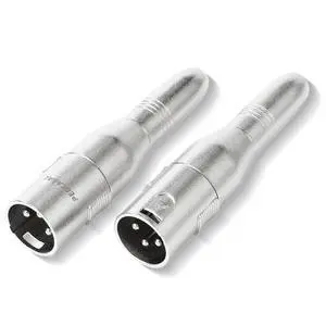 XLR 3 Pin Male to 1/4" 6.35mm Female Jack Socket Audio Adapter, Professional Grade Conversion Adapters, Audio Cable Mic Cord Adapter Plug, Silver 2-Pcs XLR 3 Pin Male to 1/4" 6.35mm Female Jack Socket Audio Adapter, Professional Grade Conversion Adapters, Audio Cable Mic Cord Adapter Plug, Silver 2-Pcs