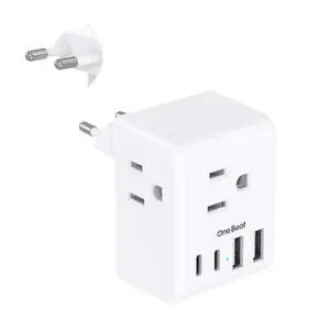 1 Pack European Travel Plug Adapter, International Power Plug Adapter 1 Pack European Travel Plug Adapter, International Power Plug Adapter