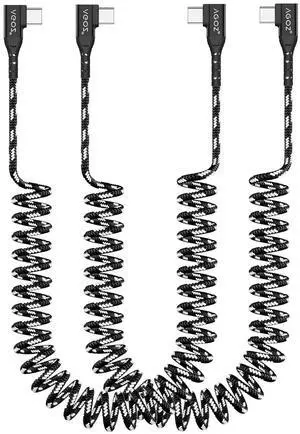 2 Pack AGOZ Right Angle Braided Coiled USB C to USB C Cable Fast Charger Cord Compatible with Galaxy S26, Galaxy S25, S24 Ultra, A15,A16, A17, A36,A54, Pixel 10 Pro Fold,Pixel 9, Moto G Stylus (Black) 2 Pack AGOZ Right Angle Braided Coiled USB C to USB C Cable Fast Charger Cord Compatible with Galaxy S26, Galaxy S25, S24 Ultra, A15,A16, A17, A36,A54, Pixel 10 Pro Fold,Pixel 9, Moto G Stylus (Black)