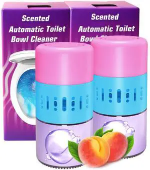 Automatic Scented Toilet Bowl Cleaner Bottle,2 pack, Long Lasting Bathroom Toilet Tank Cleaner Pods Tablets In Bottles With Powerful Cleaning (PINK 2 Pack) Automatic Scented Toilet Bowl Cleaner Bottle,2 pack, Long Lasting Bathroom Toilet Tank Cleaner Pods Tablets In Bottles With Powerful Cleaning (PINK 2 Pack)