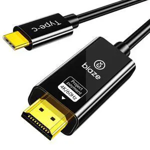 USB C to HDMI Cable 3.3ft 4K@60Hz Adapter, Thunderbolt 3/4 Compatible for MacBook Pro/Air, iPad Pro, Galaxy S23/S22, XPS, Chromecast, PS5, Monitor, Projector - Aluminum 8K Ready(USB C to HDMI) USB C to HDMI Cable 3.3ft 4K@60Hz Adapter, Thunderbolt 3/4 Compatible for MacBook Pro/Air, iPad Pro, Galaxy S23/S22, XPS, Chromecast, PS5, Monitor, Projector - Aluminum 8K Ready(USB C to HDMI)