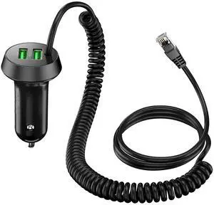 Radar Detector Power Cord with Dual USB Charger Ports - Replacement Power Adapter Compatible with Valentine One, Escort, Passport, Uniden R3/R4/R7/R8, and Beltronics Radar Detectors Radar Detector Power Cord with Dual USB Charger Ports - Replacement Power Adapter Compatible with Valentine One, Escort, Passport, Uniden R3/R4/R7/R8, and Beltronics Radar Detectors