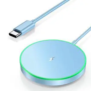 Wireless Charger 15W Charger-Fast Charging Pad Compatible with iPhone16/15/14/13/12 Series & Airpods 2 3 Pro-LED Pad with Dual Charging Ports Original ReplacementBlue Wireless Charger 15W Charger-Fast Charging Pad Compatible with iPhone16/15/14/13/12 Series & Airpods 2 3 Pro-LED Pad with Dual Charging Ports Original ReplacementBlue